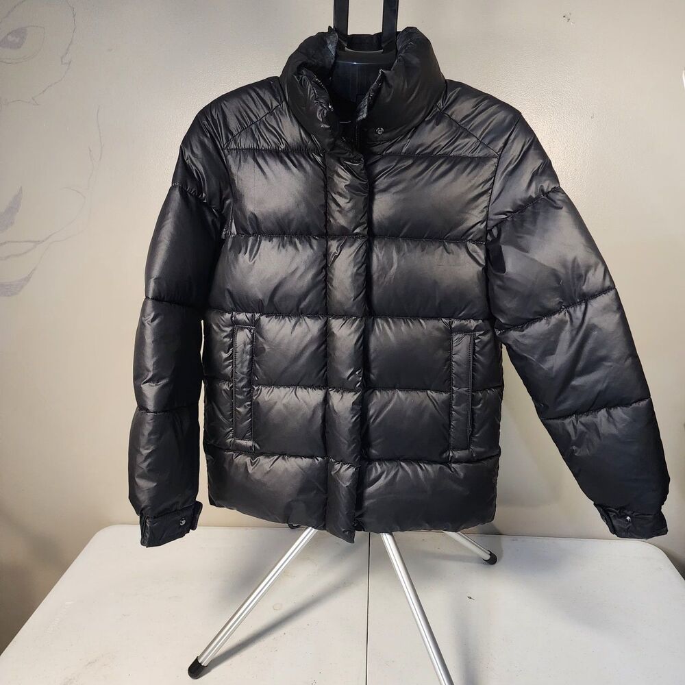 Mango MNG Women's Long Puffer Coat Size XS Black